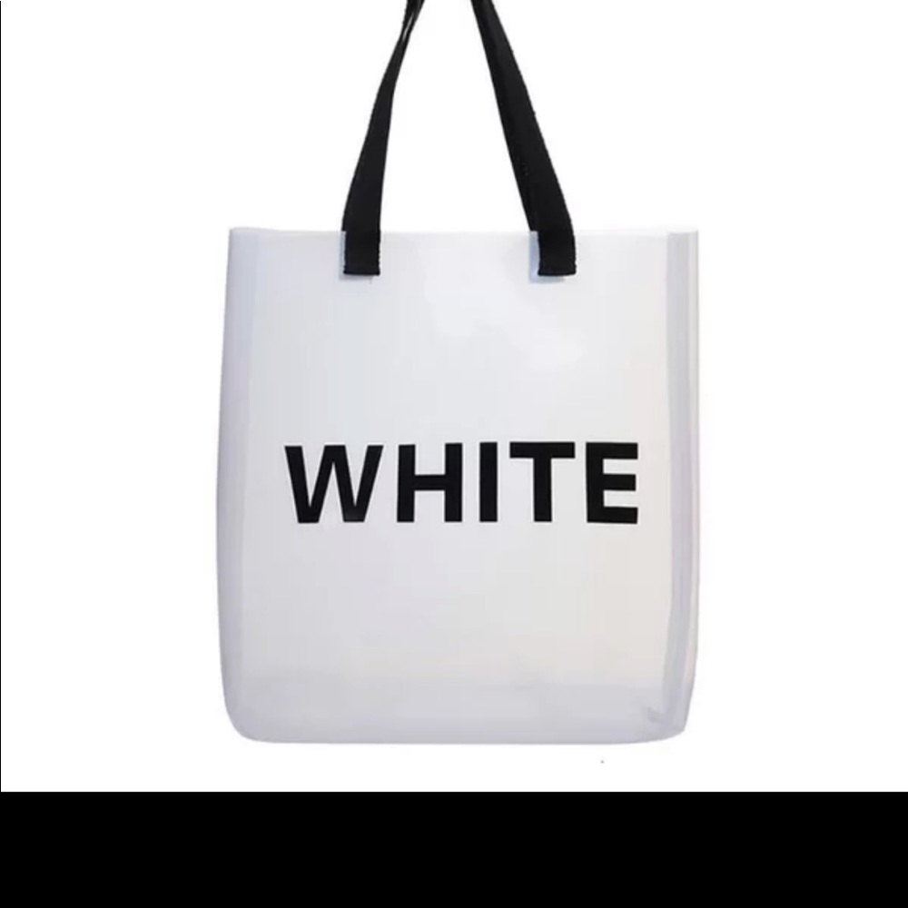 Transparent Clear White Tote / Shoulder Bag